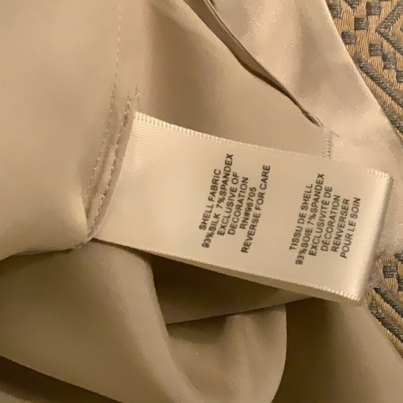 SILK TOP BEAUTIFUL REBECCA TAYLOR BEJEWELED CHAMPAGNE COLOR 8 - Picture 6 of 9